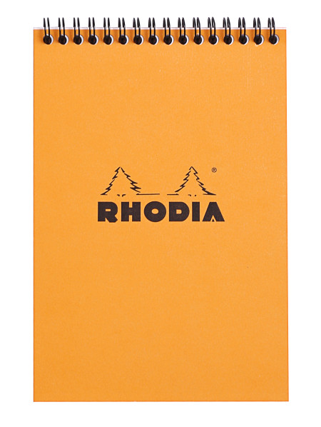 Rhodia Classic Wirebound Notepad - Large - Orange - Squared